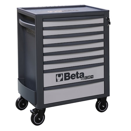 Beta RSC24 Heavy Duty Rolling Tool Cabinet, 8 Drawers, Light Gray, Ball Bearing Slides RSC24IT/8-G